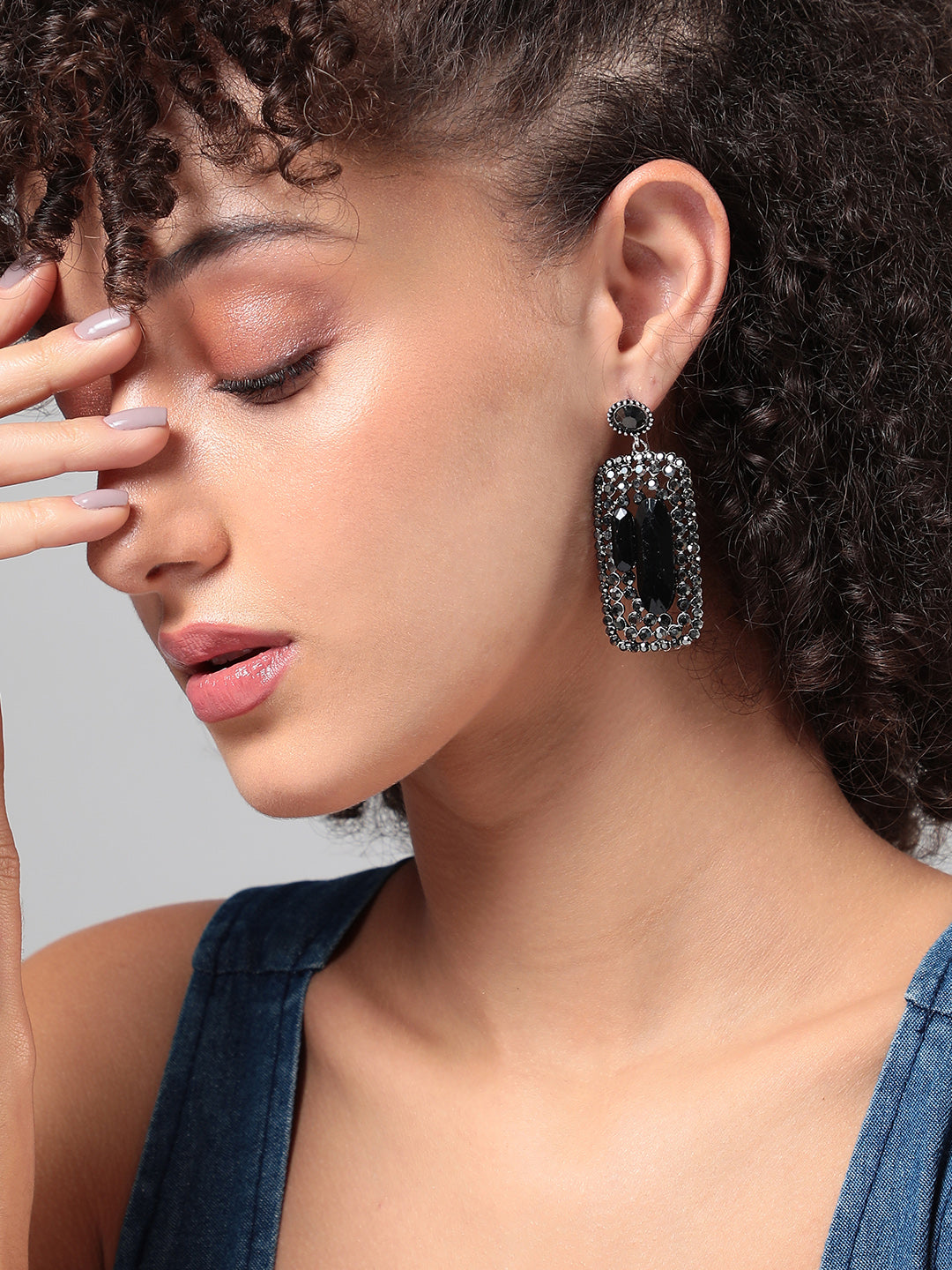 Women Geometric Cluster Drop Earringss