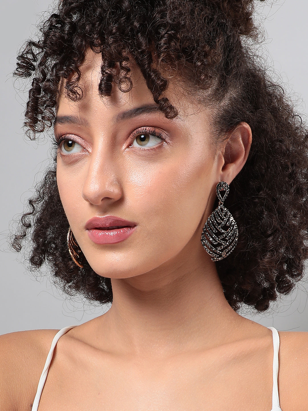 Women Embellished Overlay Teardrop Earringss