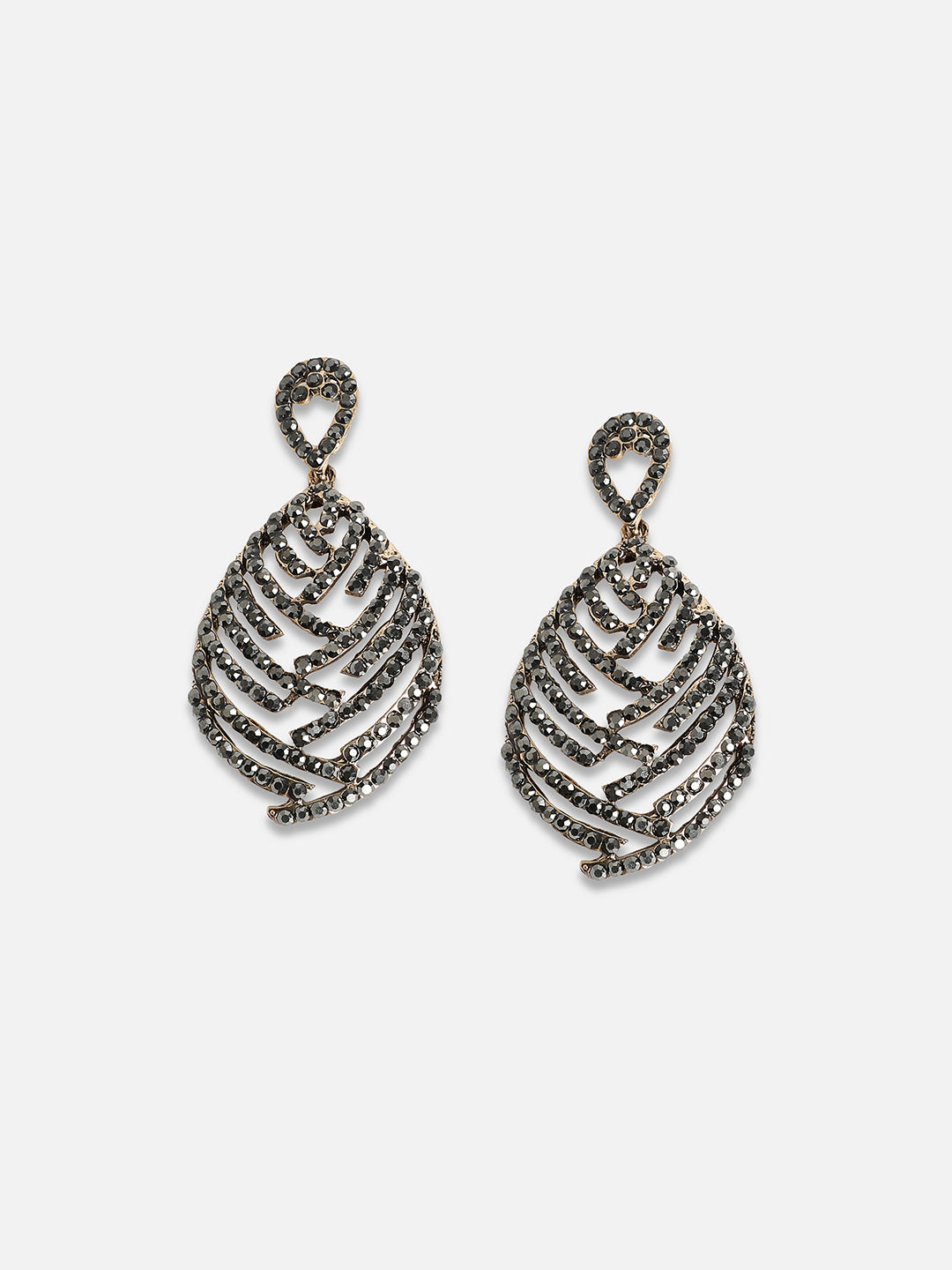 Women Embellished Overlay Teardrop Earringss