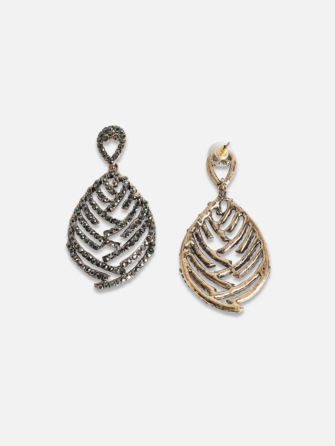 Women Embellished Overlay Teardrop Earringss
