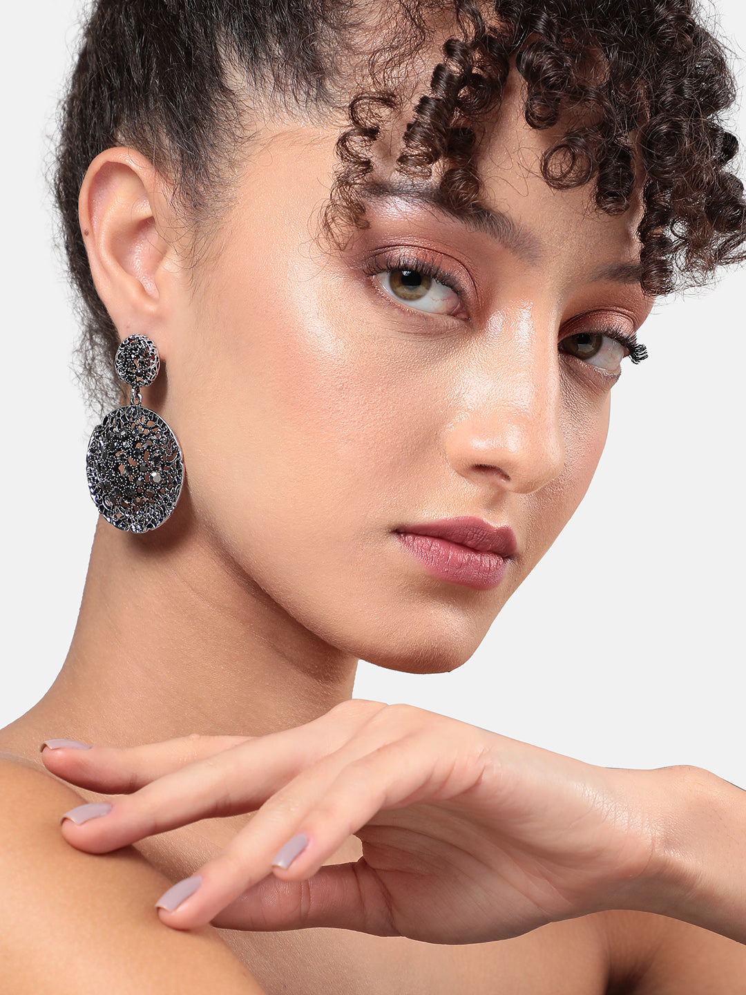 Women Intricate Circular Drop Earringss