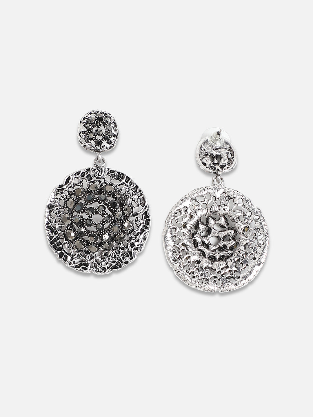 Women Intricate Circular Drop Earringss