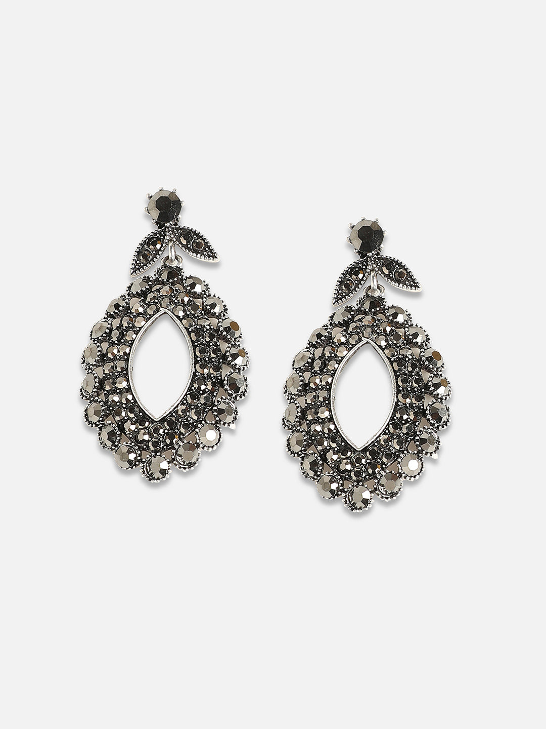Women Embellished Hollow Eye Drop Earringss