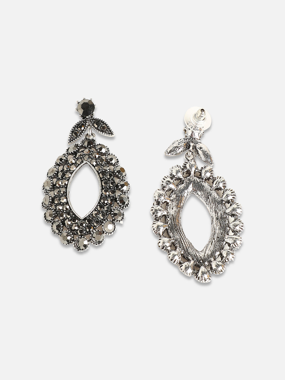 Women Embellished Hollow Eye Drop Earringss