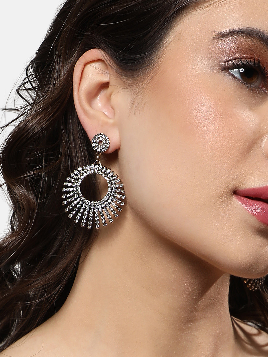 Women Hollow Circular Drop Earringss