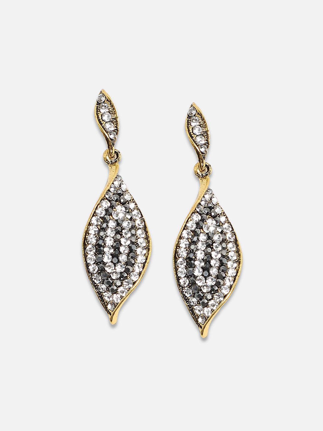 Women Contrast Embellished Eye Drop Earringss