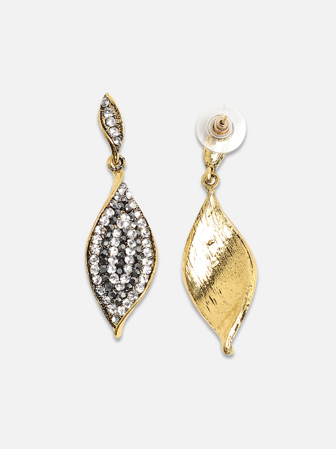 Women Contrast Embellished Eye Drop Earringss