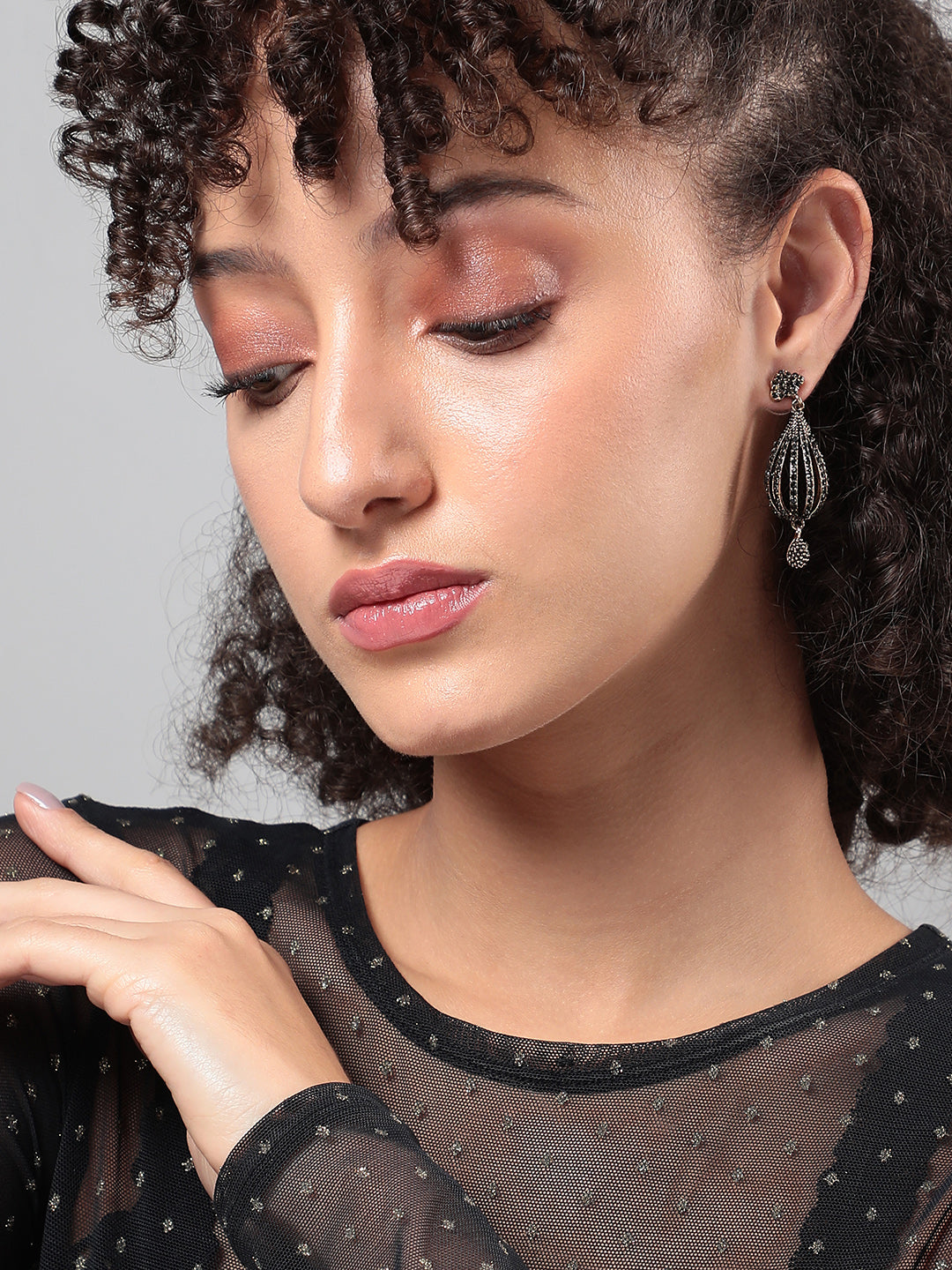 Women Embellished Lined Balloon Drop Earringss
