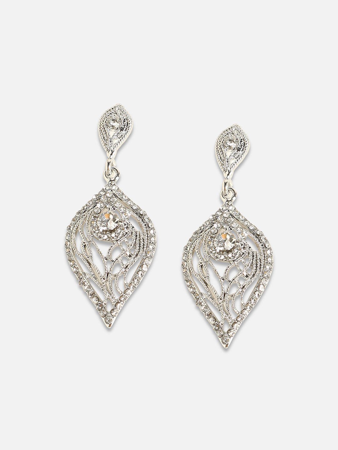Women Intricate Leaf Drop Earringss