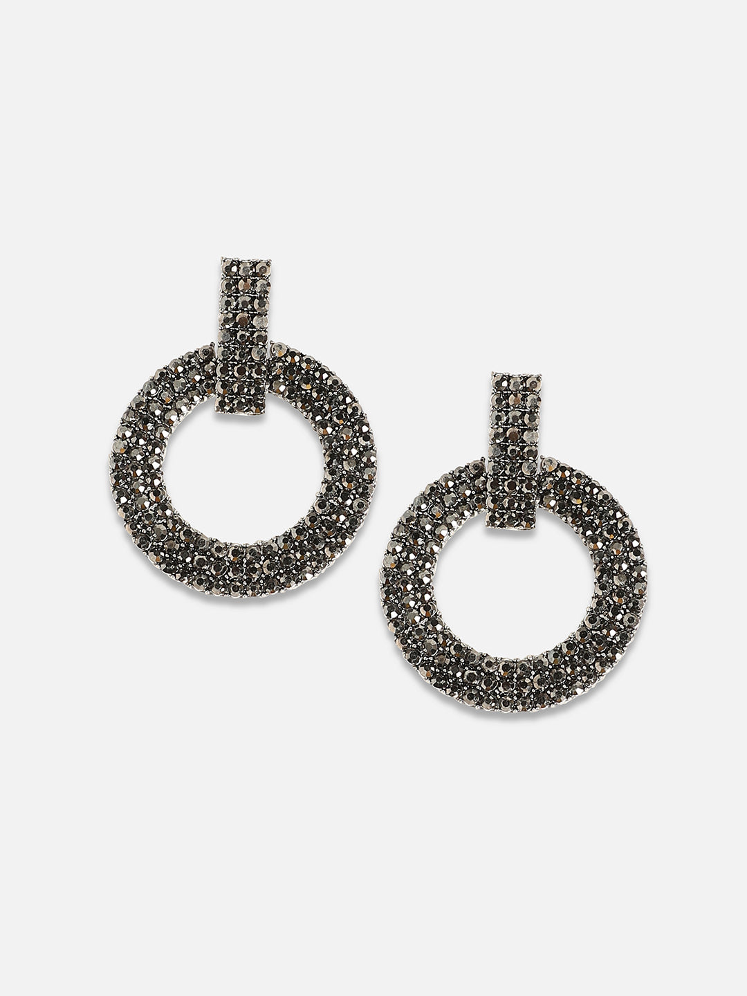 Women Clustered Hollow Circular Drop Earringss