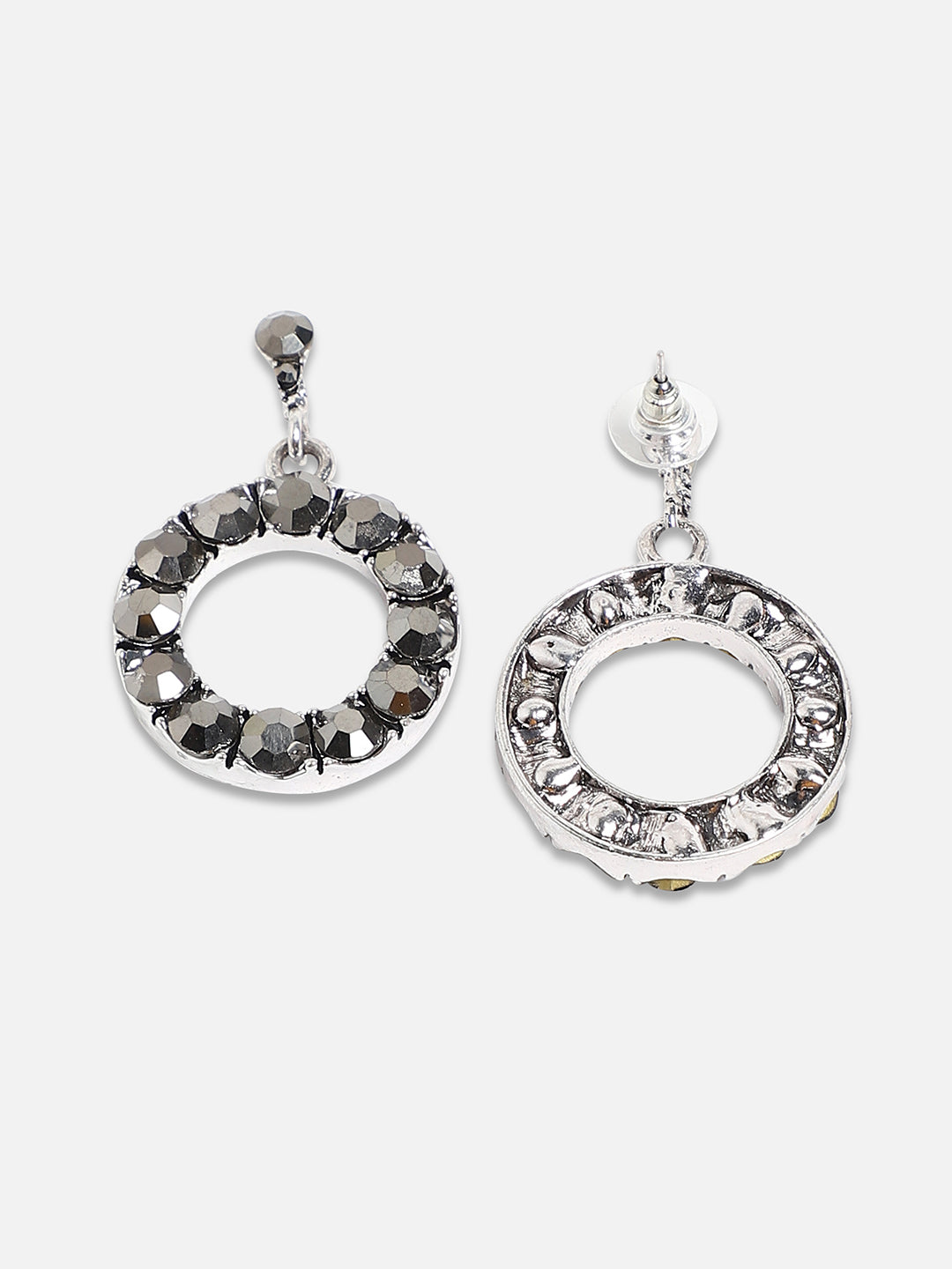 Women Stone Hollow Circular Drop Earringss