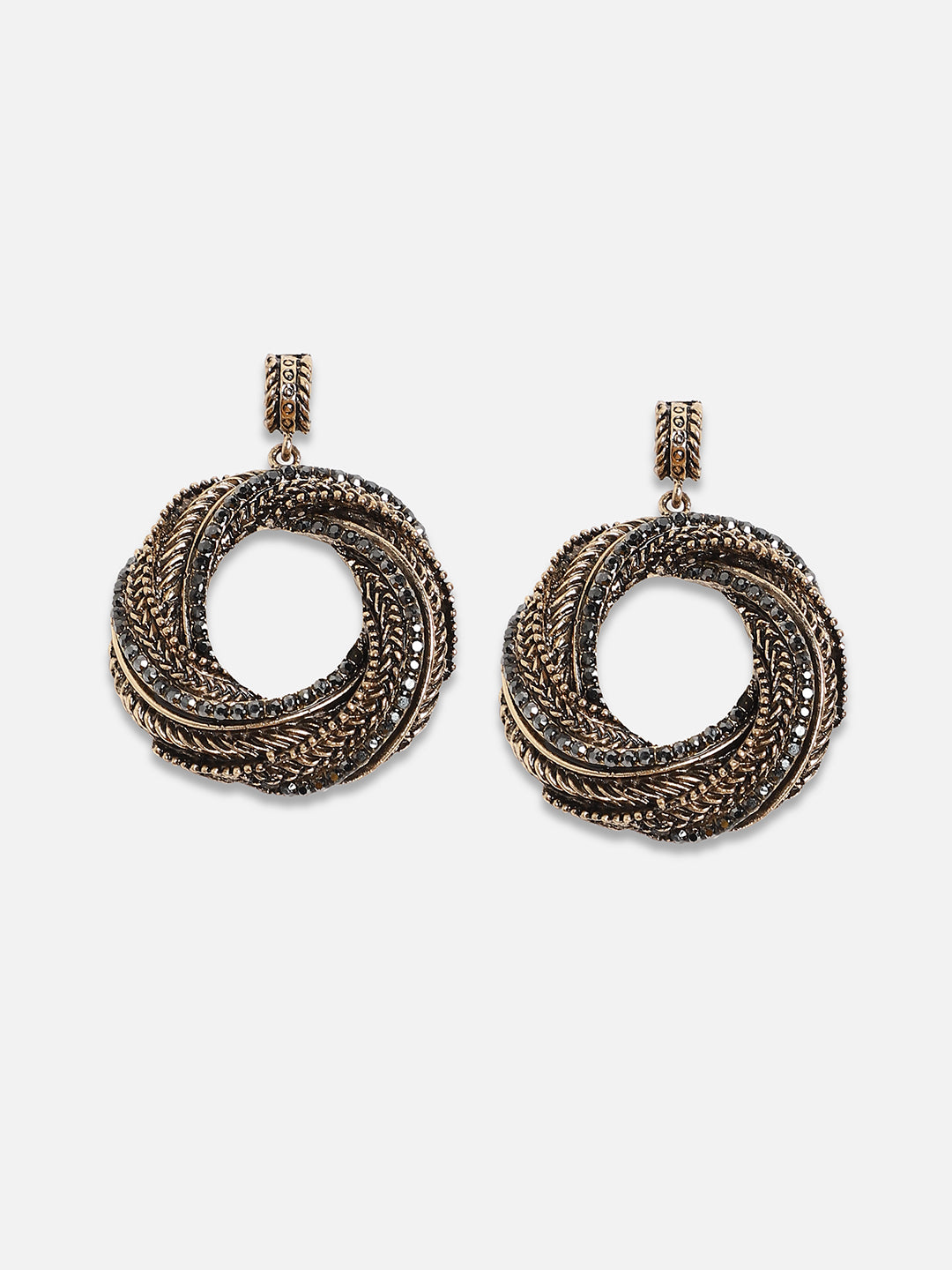 Women Golden Gleam Drop Earringss
