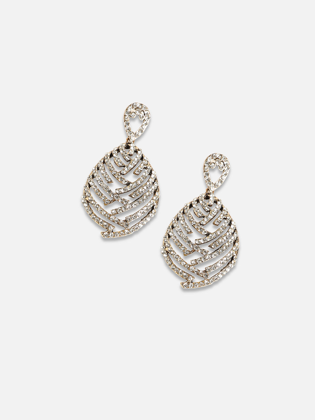Women Embellished Overlay Teardrop Earringss