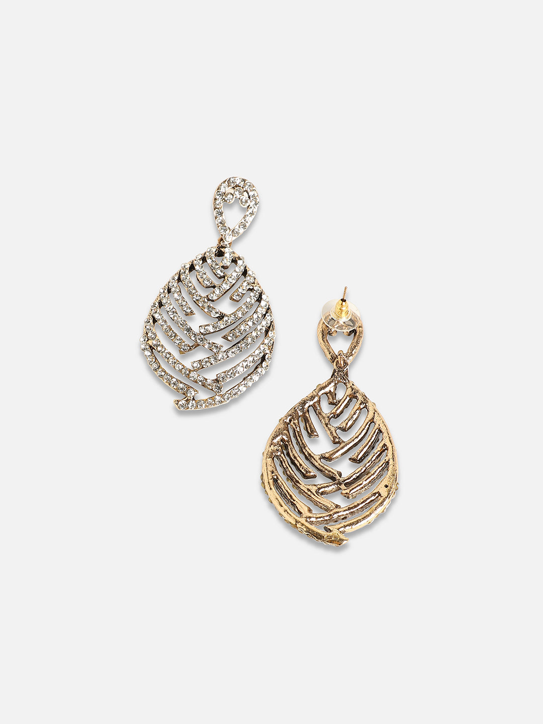 Women Embellished Overlay Teardrop Earringss
