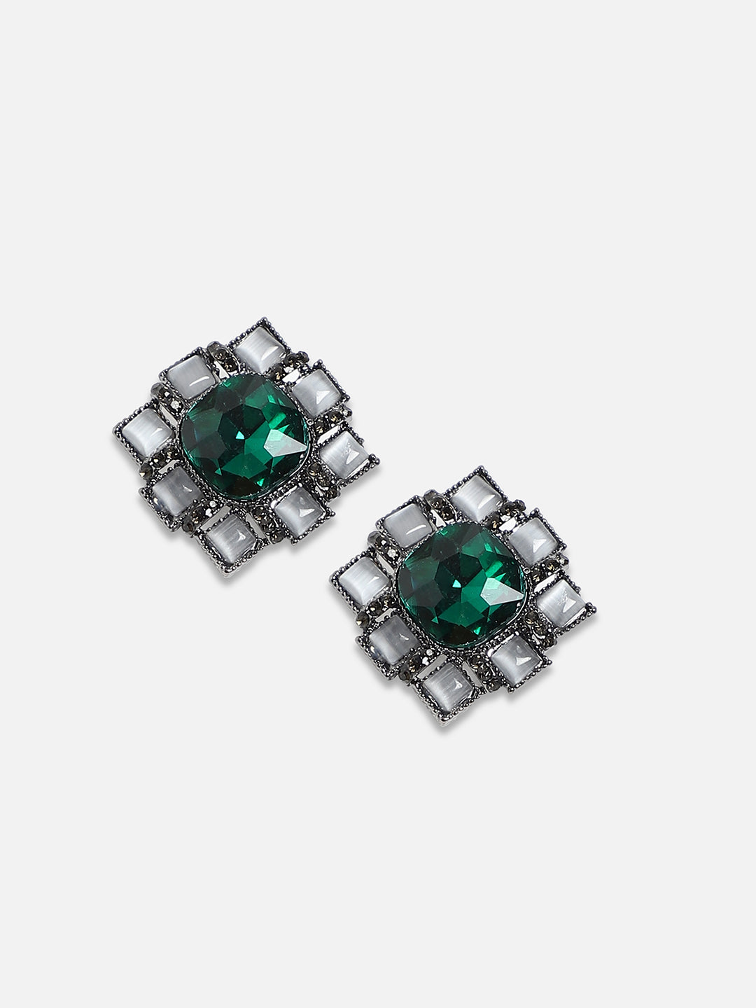 Women Emerald Soiree Stud Earringss