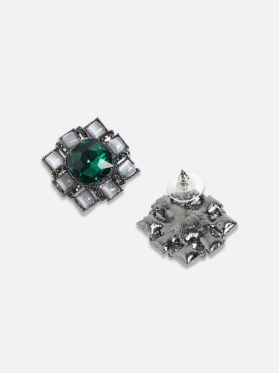 Women Emerald Soiree Stud Earringss