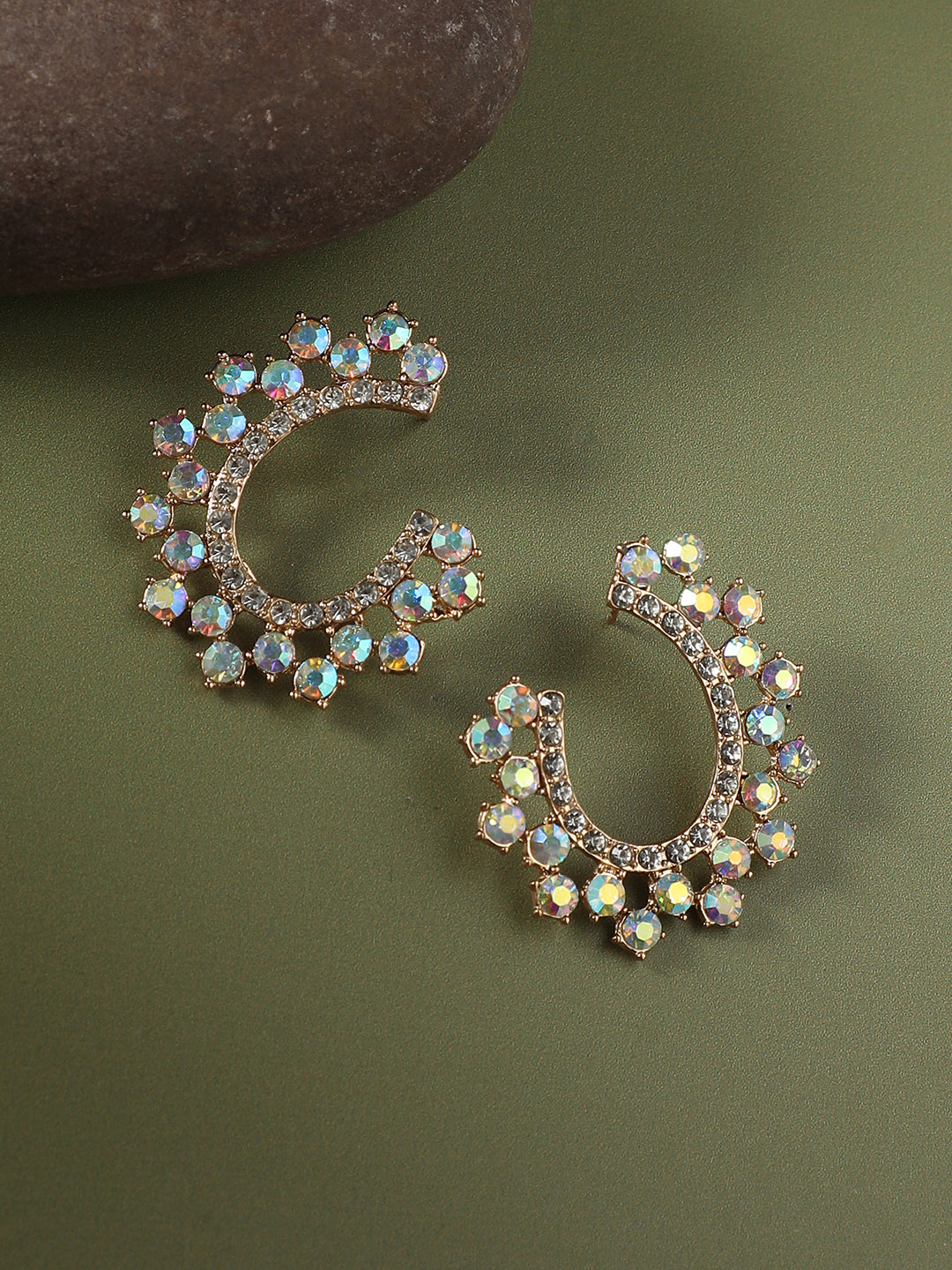 Women Lustrous Luna Drop Earringss