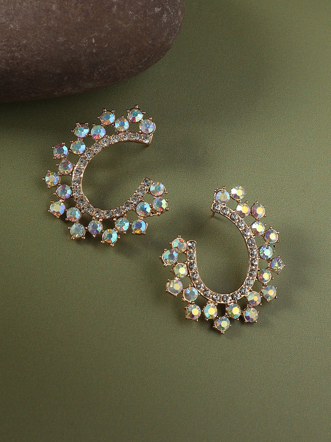 Women Lustrous Luna Drop Earringss