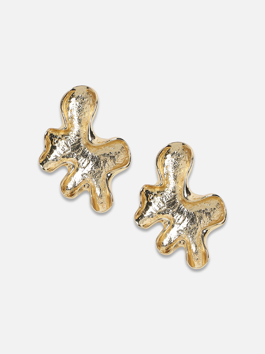Women Metallic Abstract Stud Earringss