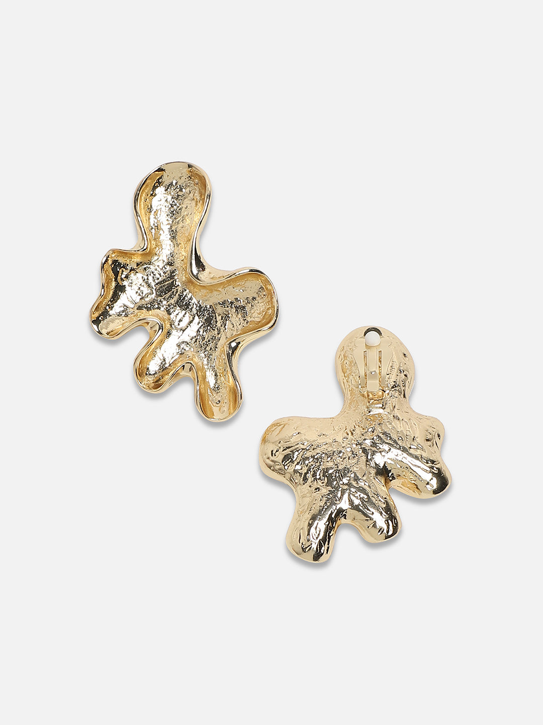 Women Metallic Abstract Stud Earringss