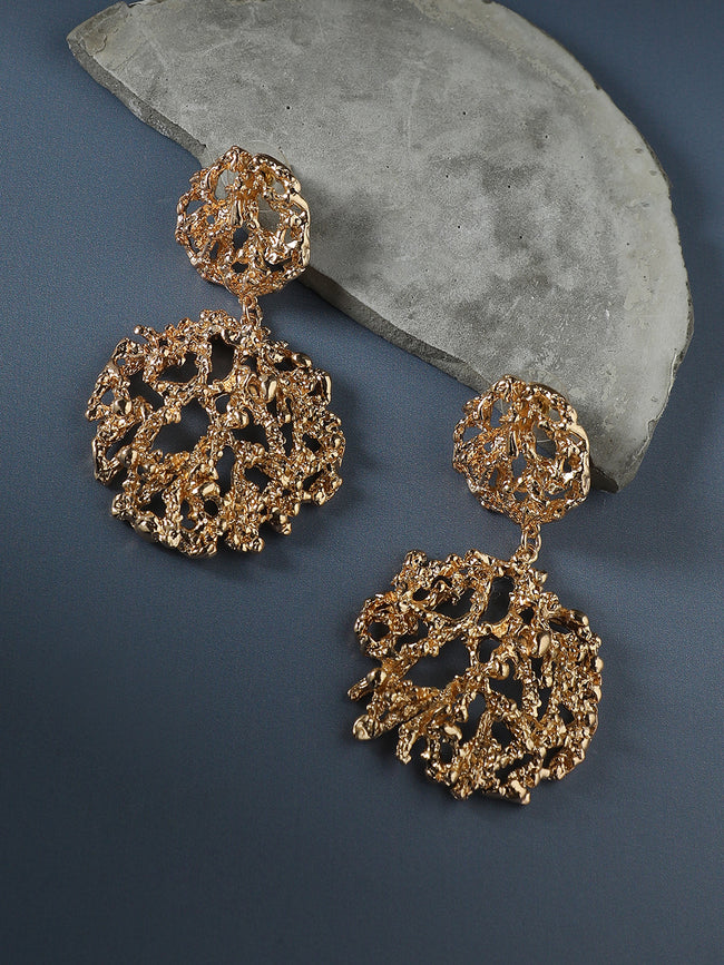 Women Dewy Dahlia Drop Earringss