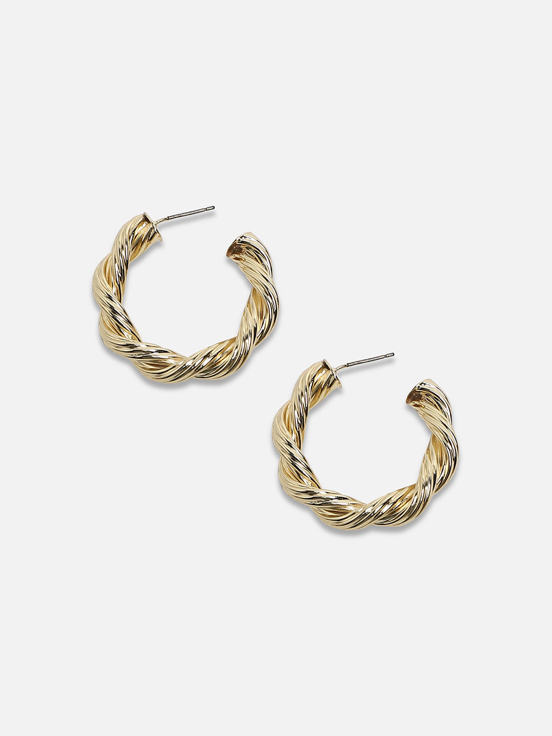 Women Twisted Hoop Earrrings