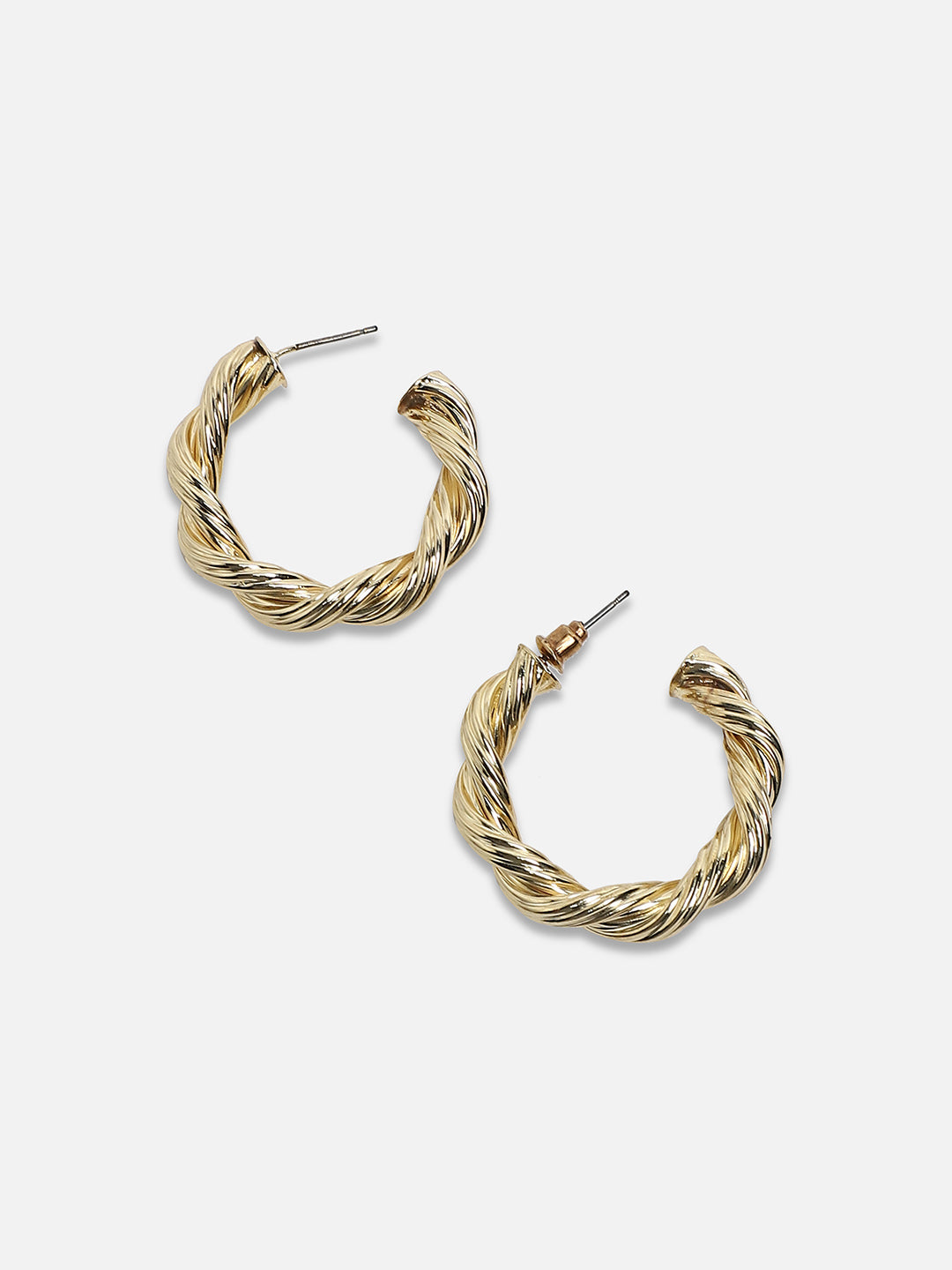 Women Twisted Hoop Earrrings