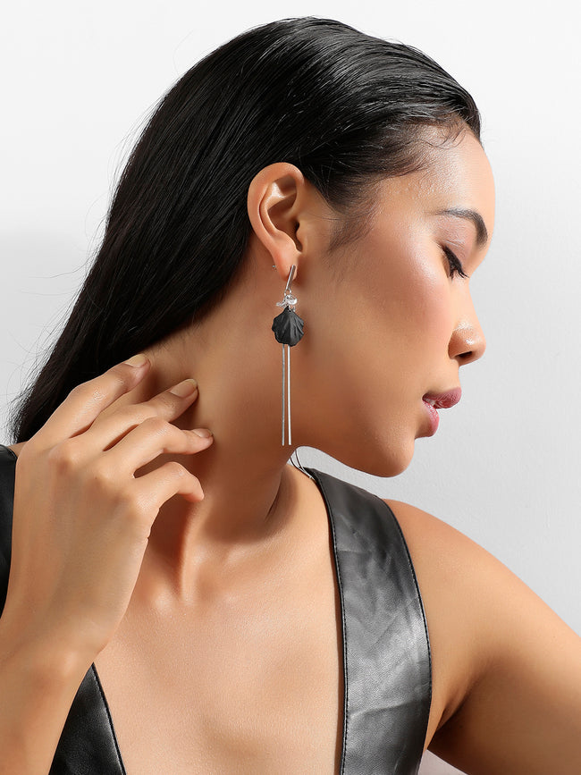 Women Petal Chain Drop Earringss