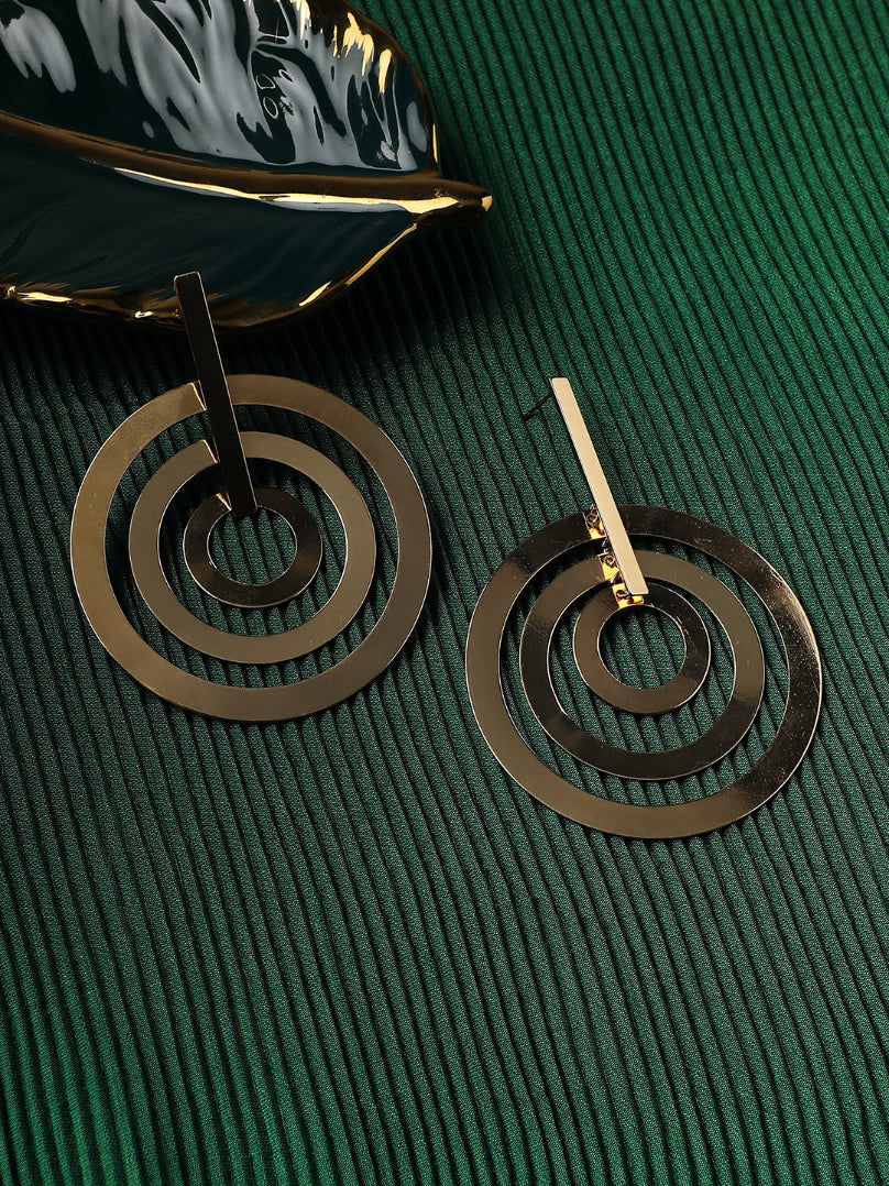 Women Golden Garland Drop Earringss