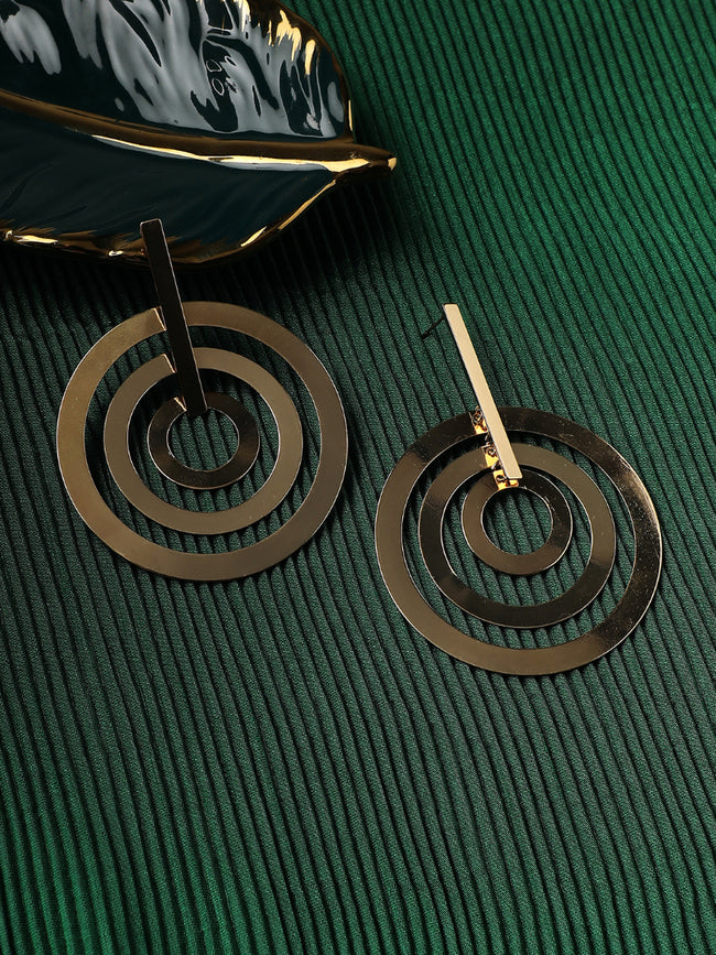 Women Golden Garland Drop Earringss