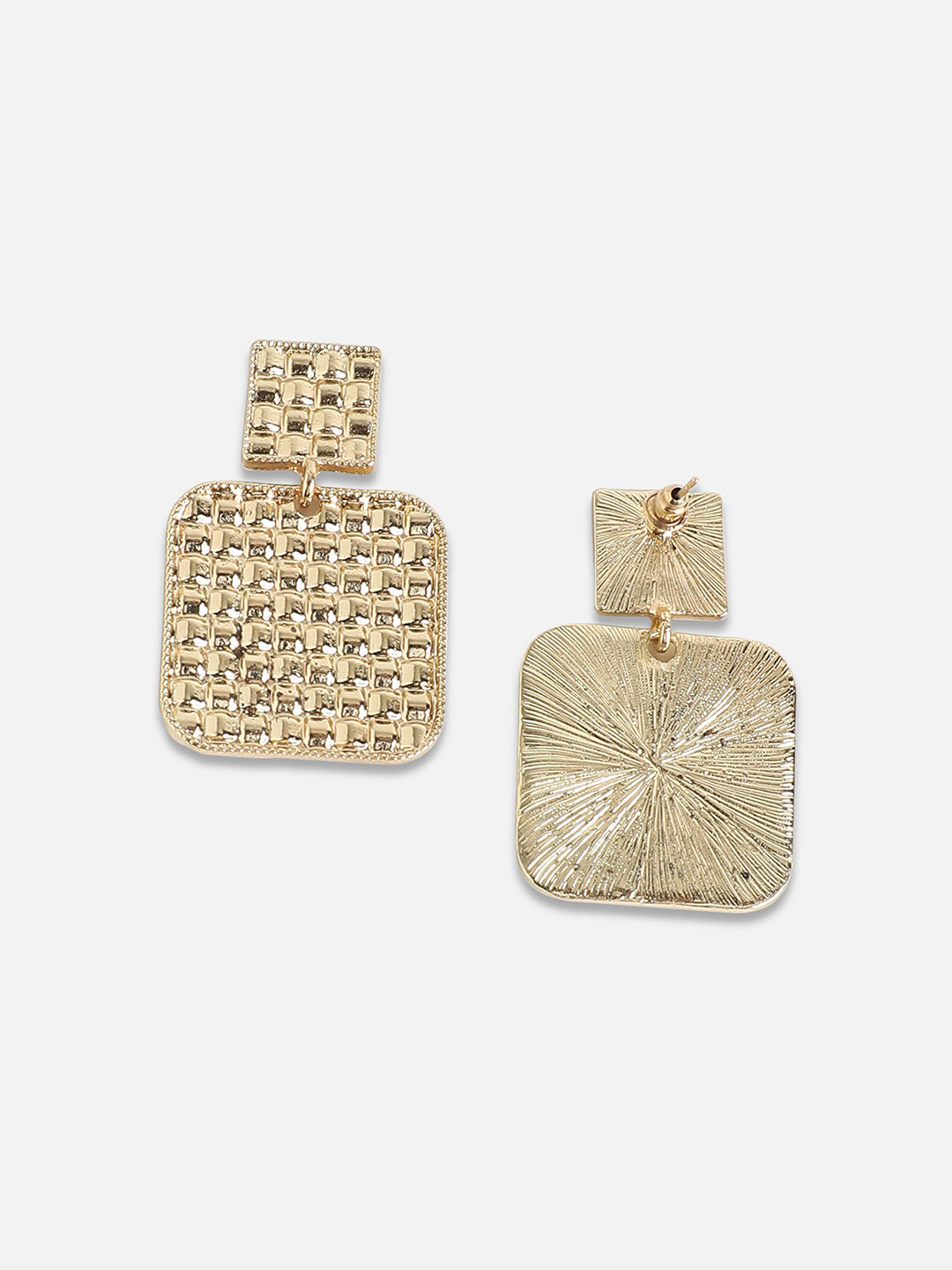 Women Metallic Mosiac Drop Earringss