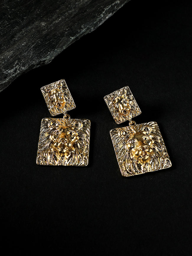 Women Regal Lion Drop Earringss