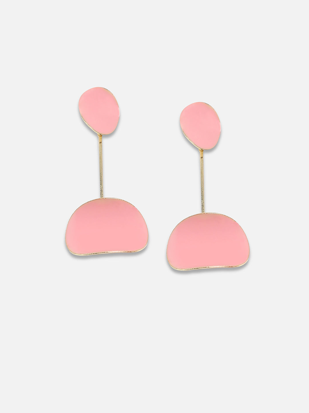Women Gold Plated Artificial Stones Studded Drop Earrings