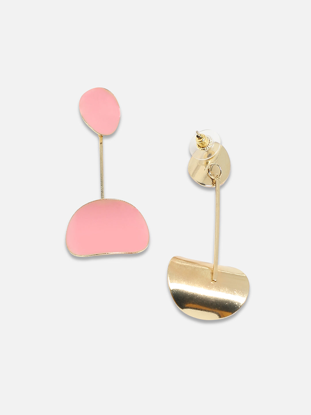 Women Gold Plated Artificial Stones Studded Drop Earrings
