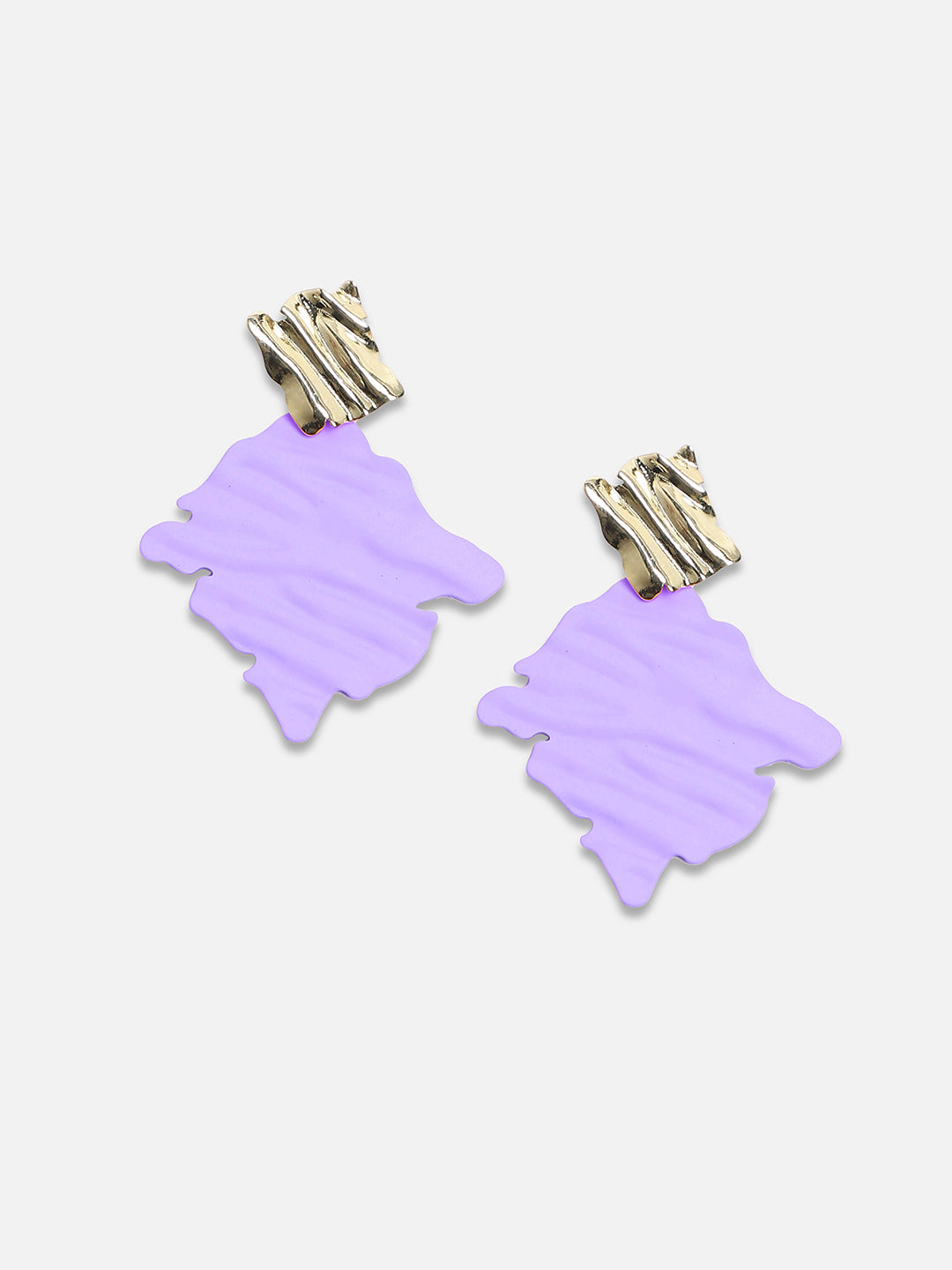 Women Contrast Ripple Drop Earringss