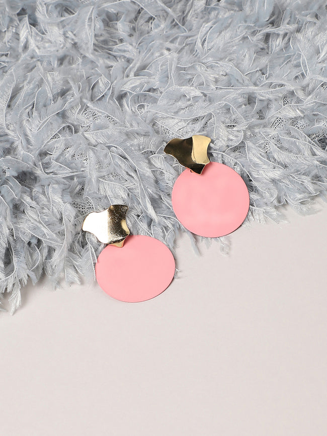 Women Contrast Hues Drop Earringss
