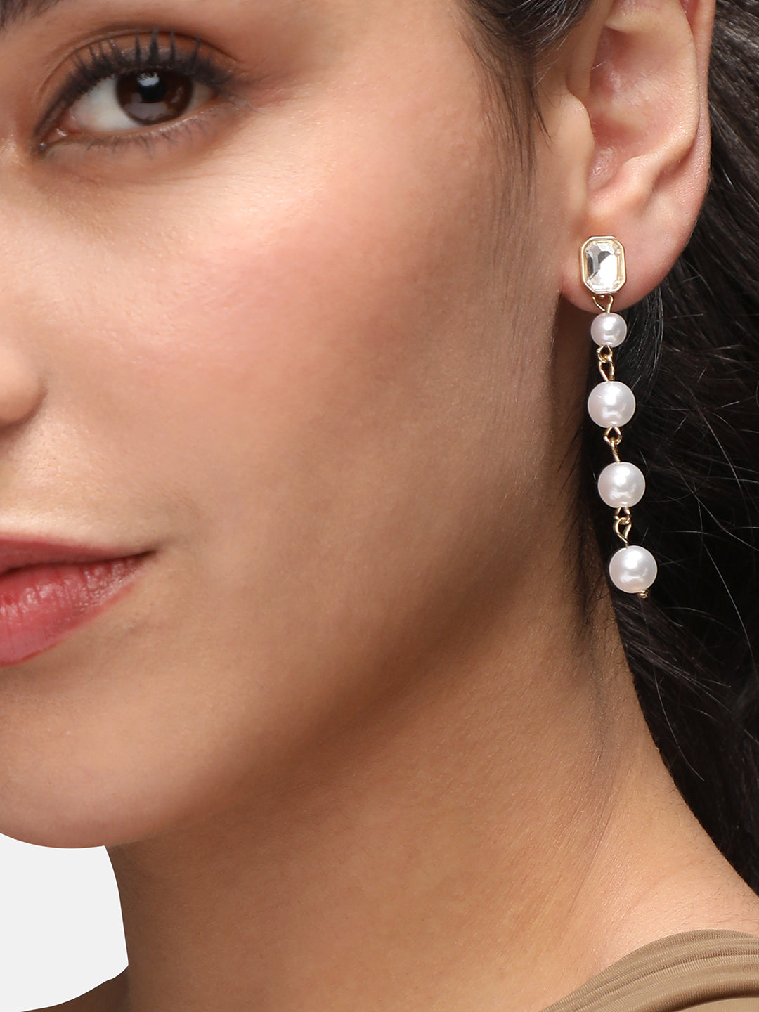 Women Gold-Plated Contemporary Drop Earrings