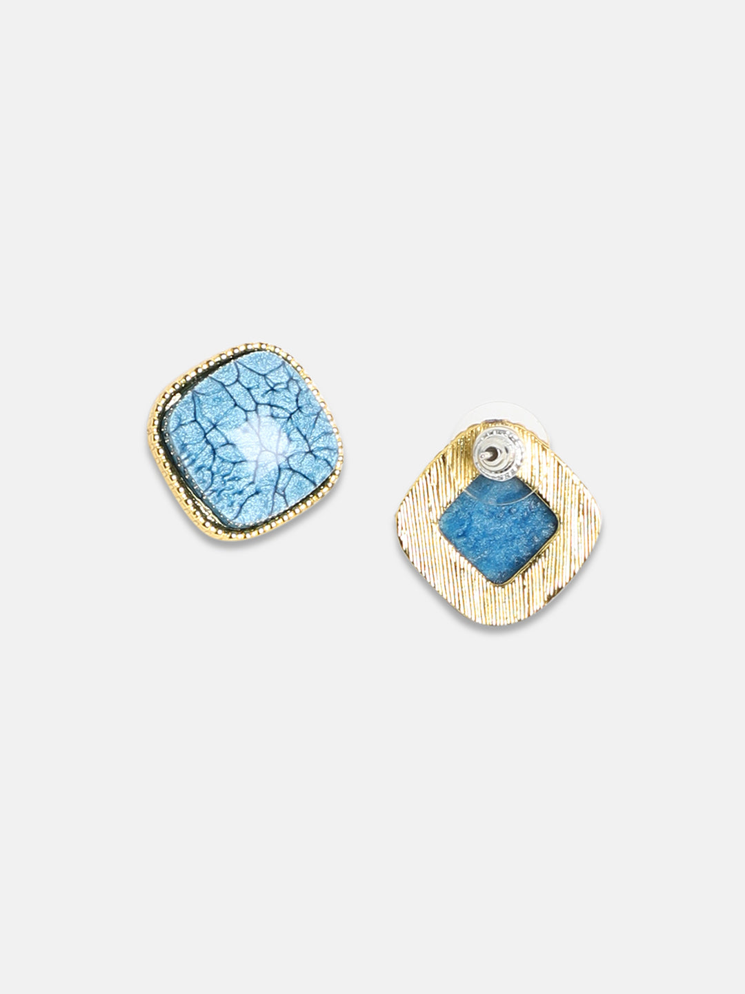 Women Gold-Plated Stone Studded Studs Earrings