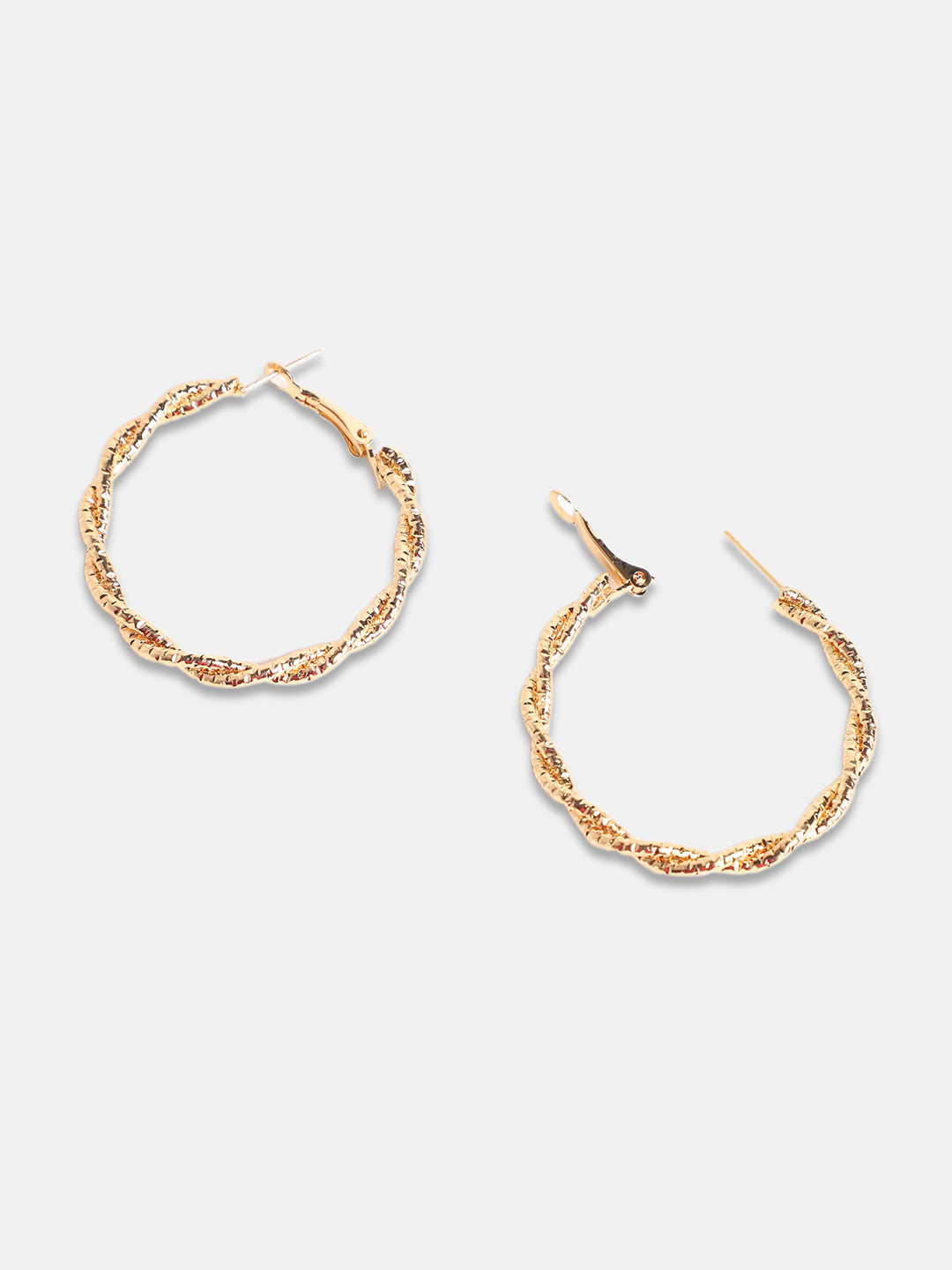 Women Twisted Hoop Earrings