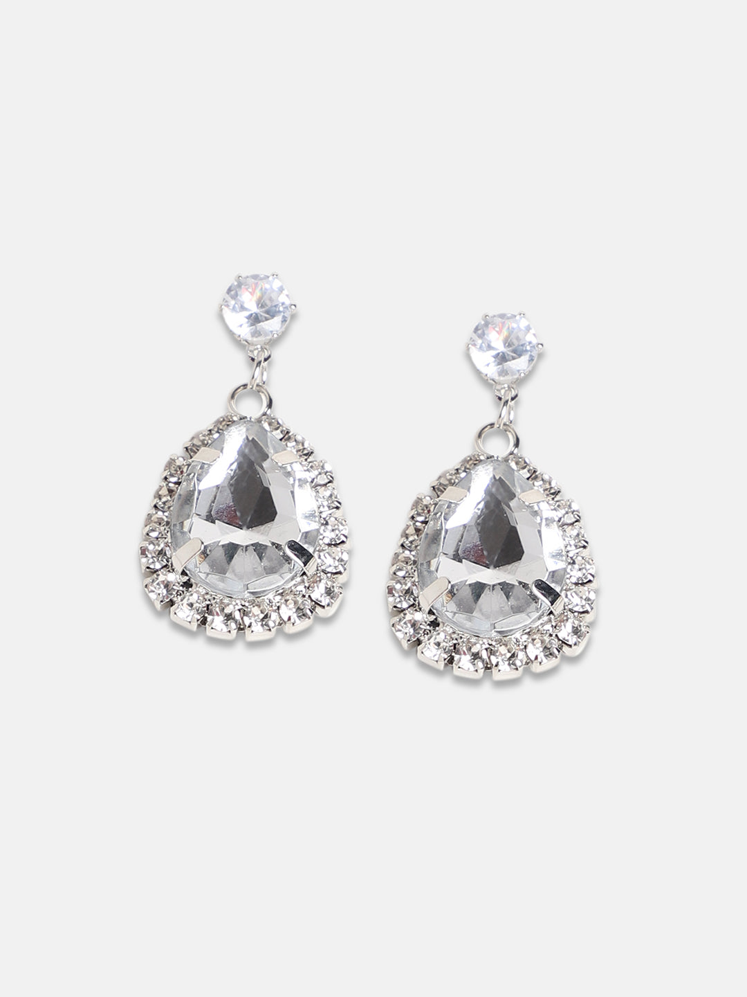 Women Silver Plated Drop Earrings