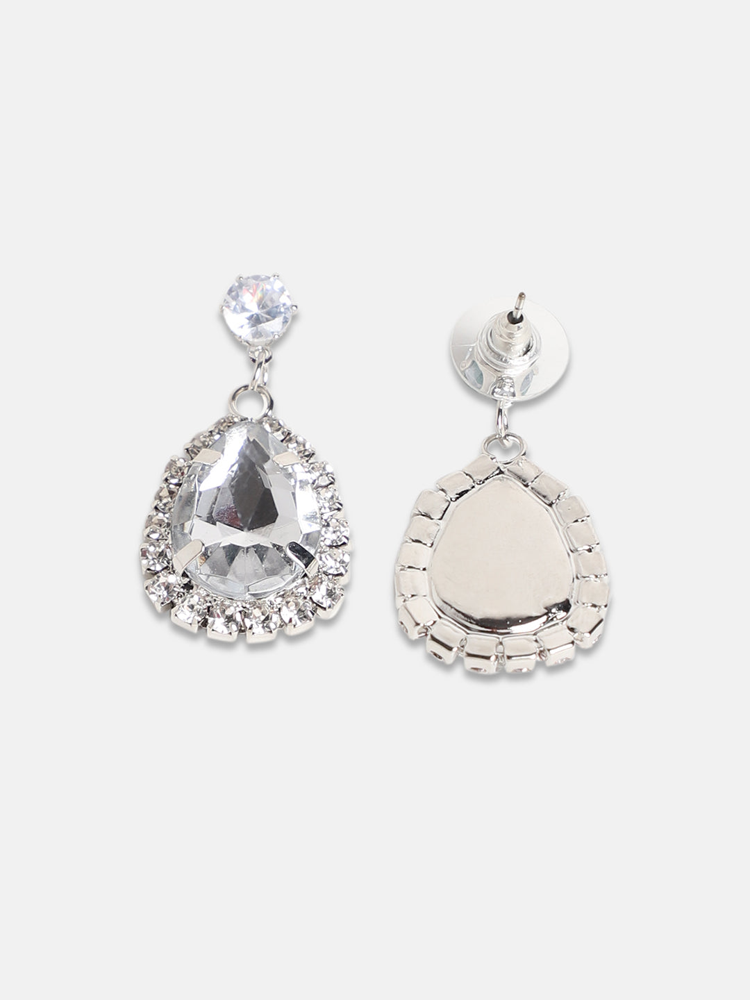 Women Silver Plated Drop Earrings