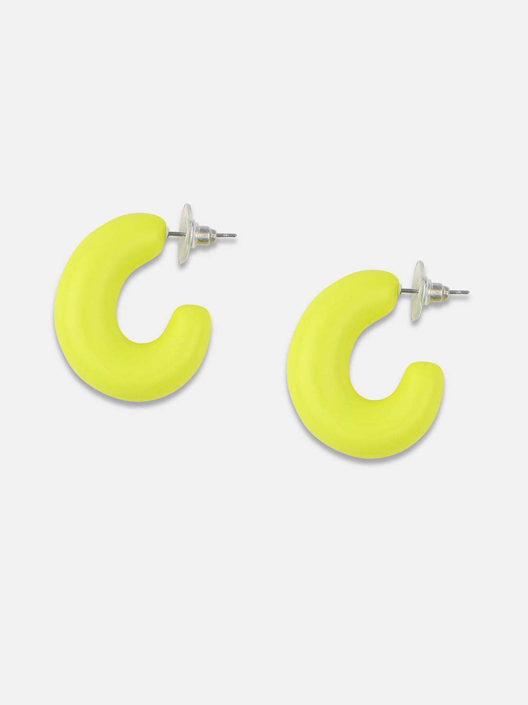 Women Contemporary Half Hoop Earrings