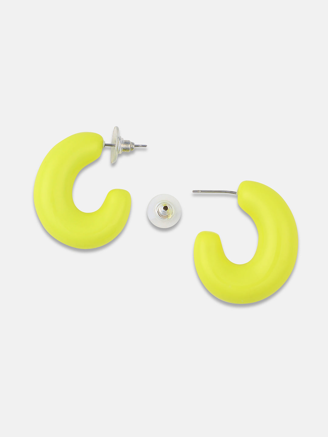 Women Contemporary Half Hoop Earrings
