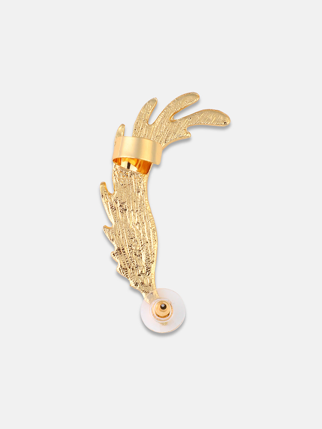 Women Gold-Plated Contemporary Clip On Ear Cuff Earrings