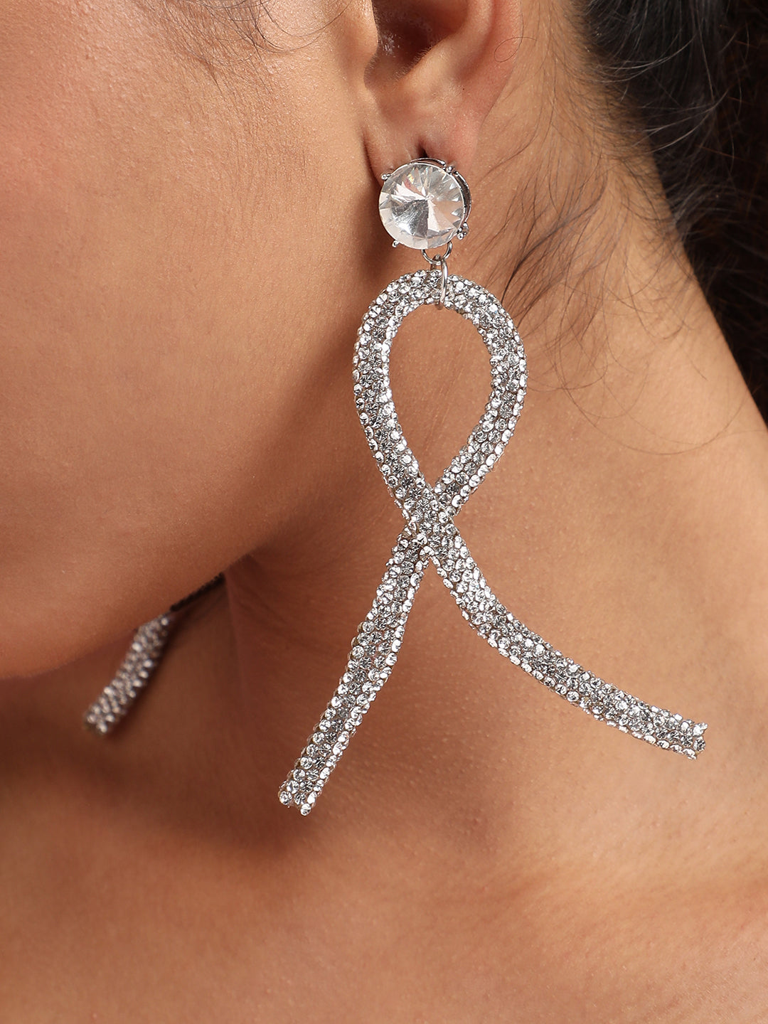 Women Silver-Plated Contemporary Studs Earrings