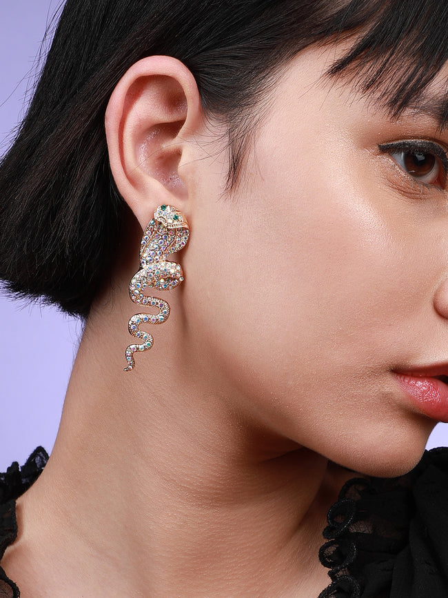 Women Gold Drops Elegant Earrings