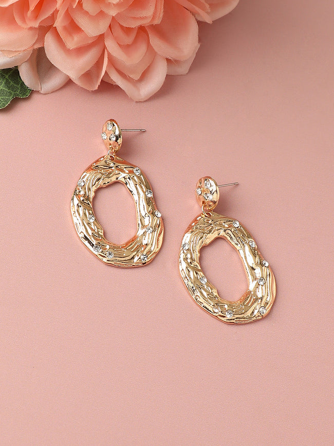 Women Gold-Plated Drop Earrings
