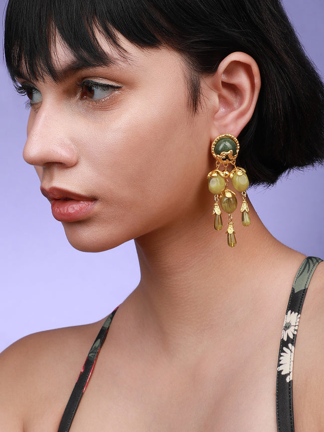 Women Gold Radiant Glam Earrings