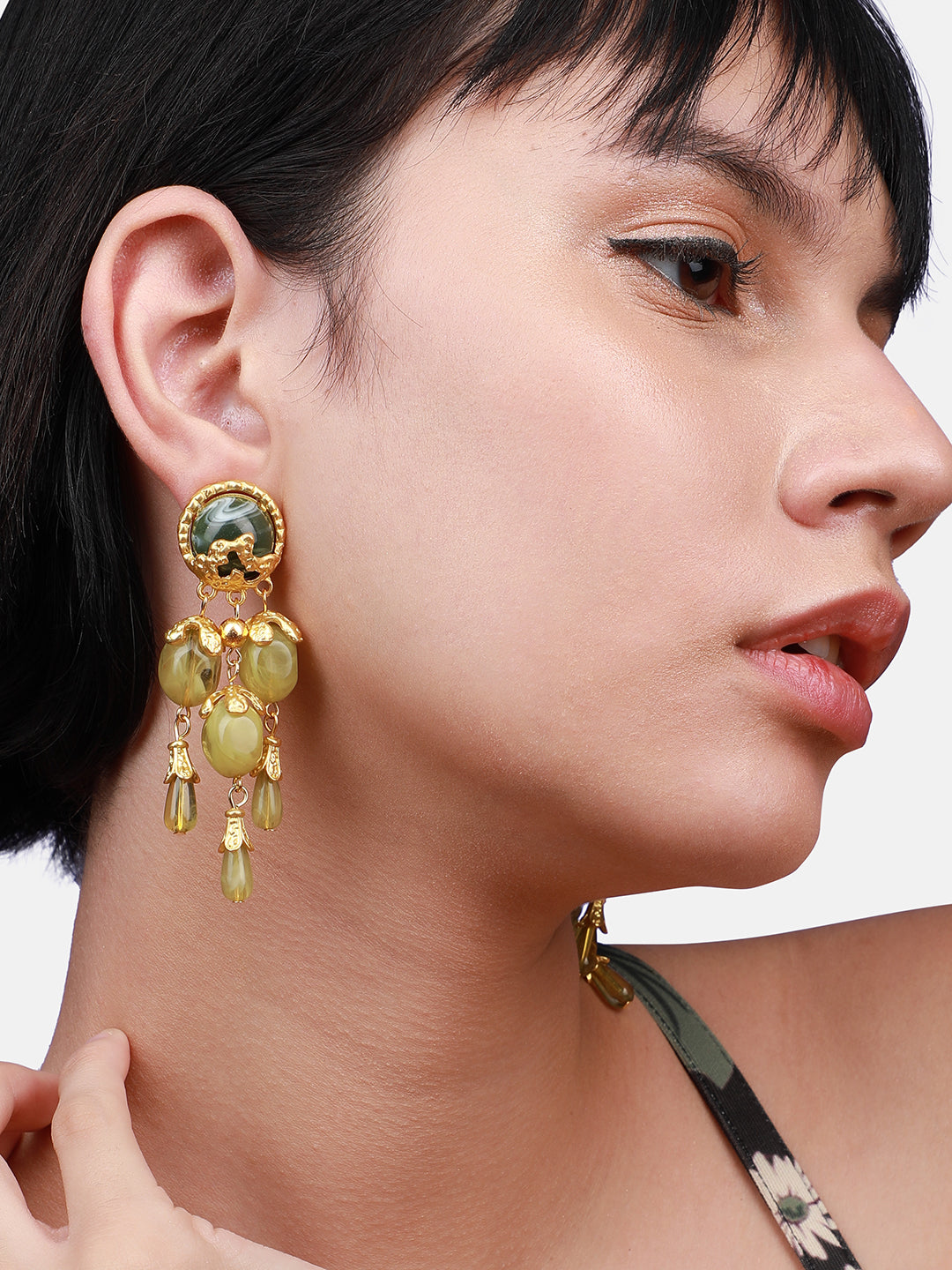 Women Gold Radiant Glam Earrings