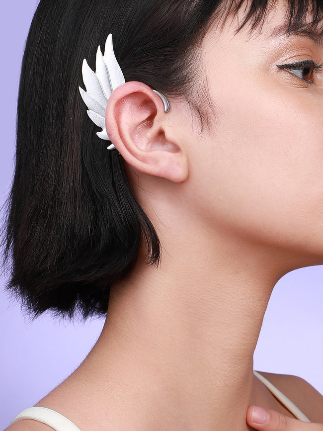 Women Silver Radiant Wraps Earcuffs